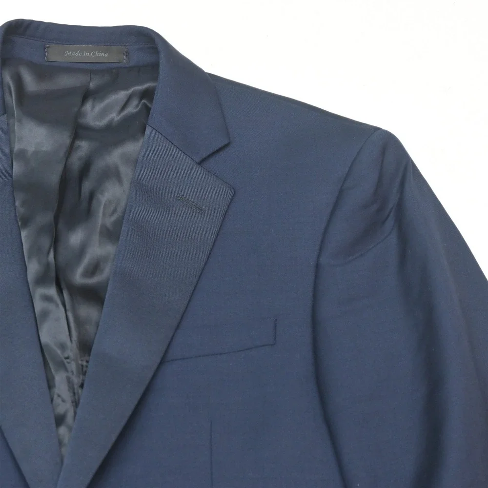 Calvin Klein 36S 28x32 Navy Blue Extreme Slim 100% Wool Mens Jacket Pants Tuxedo